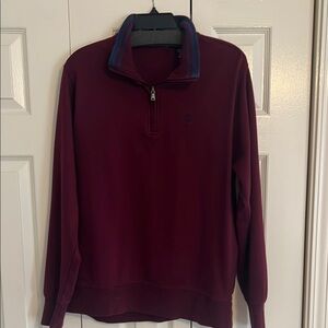 Men's Burgundy IZOD golf pullover with Blue Accents